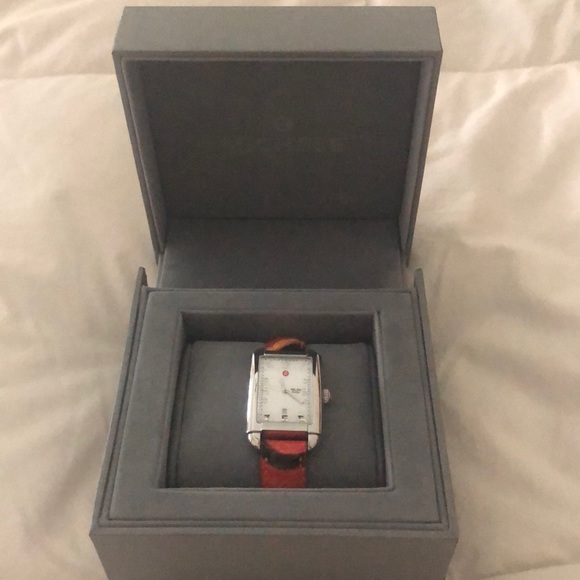 Michele Watch with Leather Band - Picture 2 of 5